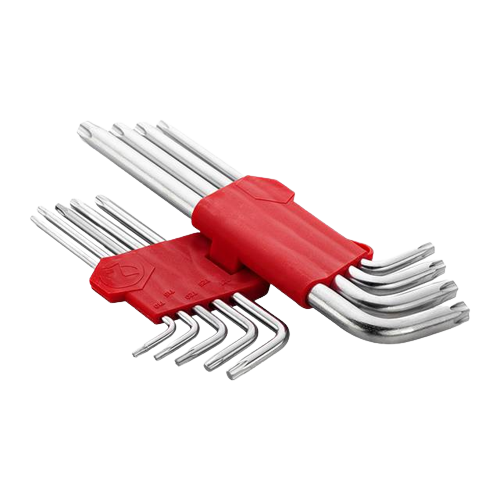 Набор ключей torx "звёздочка" INTERTOOL 9шт, средние, Т10-Т50, CrV (32484) - изображение 3