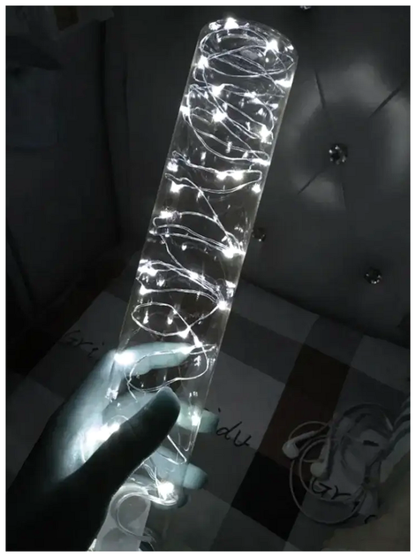 Светодиодная гирлянда 50LED 5м холодный белый на батарейках для декора помещений модель Роса SQ-28801 - изображение 3