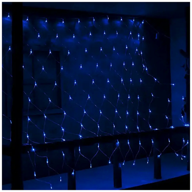 Гирлянда сетка светодиодная 2x1,5м 160LED 220V черный шнур 8 режимов для декора интерьера SQ-27291 - изображение 3