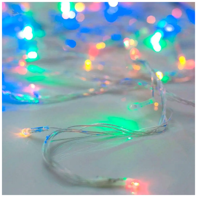 Гирлянда штора светодиодная 240LED 3x1,5м 8 режимов мультicolor IP44 для оформления помещений SQ-27297 - изображение 7