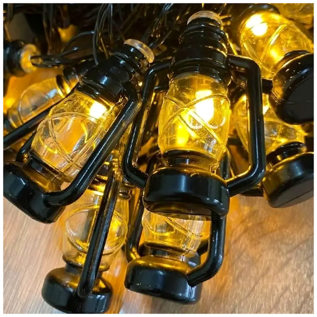 Светодиодная гирлянда 10 LED 4м на батарейках и USB теплый белый статический режим для внутреннего использования SQ-27086 - изображение 8