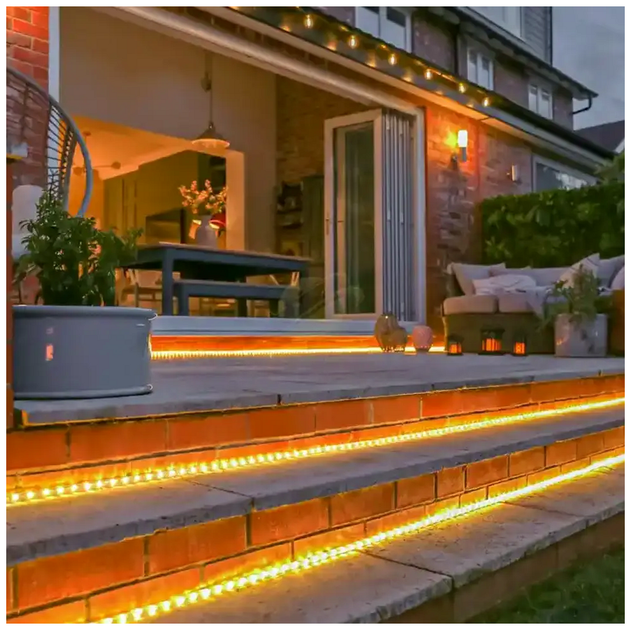 Уличная светодиодная гирлянда 10м 600 LED 220В квадратная теплый белый IP68 статический режим SQ-27025 - изображение 3