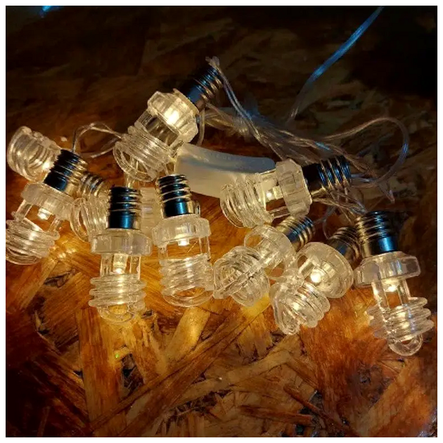 Гирлянда LED 20 ламп 7м теплый белый статический режим IP44 для елки SQ-27497 - изображение 5