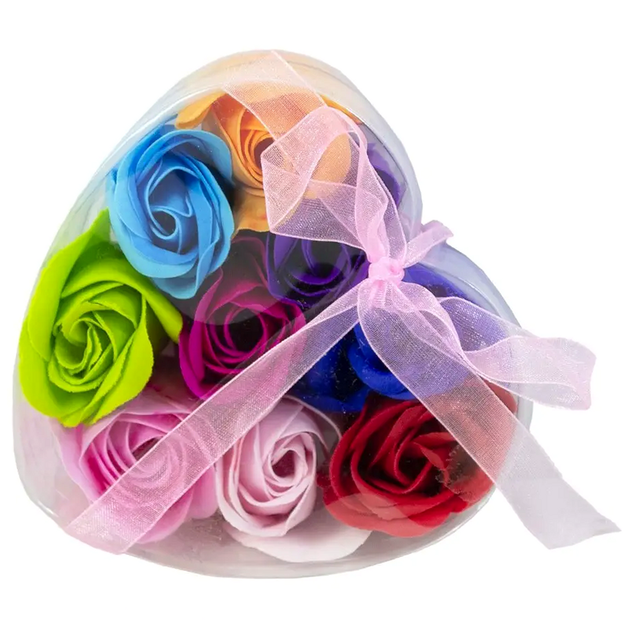 Набор подарочное мыло 9 розочек разноцветное для дома и офиса SQ-26146 - изображение 6
