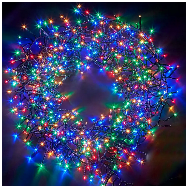 Гирлянда бахрома уличная 240 LED 2,5x0,6м черный каучук 220V IP65 Фейерверк SQ-26925 - изображение 8