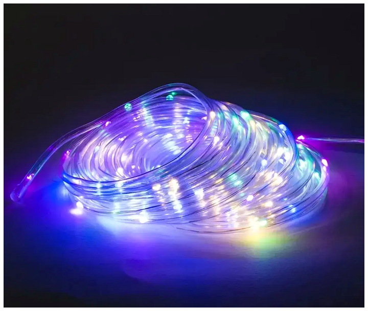 Гирлянда светодиодная 10м 100LED 2Вт USB мультиколор силиконовая трубка для декора помещений SQ-28817 - изображение 7