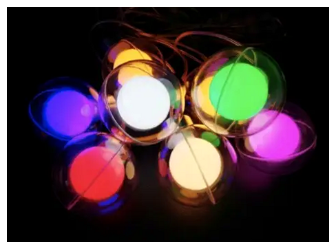 LED гирлянда штора 8 шаров 3х0 8м двухцветные лампы мультиколор для украшения интерьера SQ-26022 - изображение 4