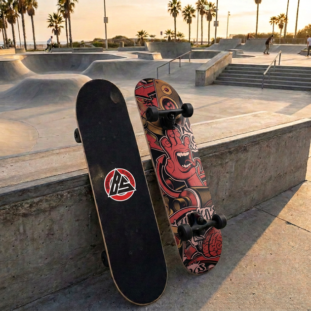 Скейтборд дерев'яний графіті BavarSport Skateboard Graffiti 4411-12 розмір 78х20см - зображення 7