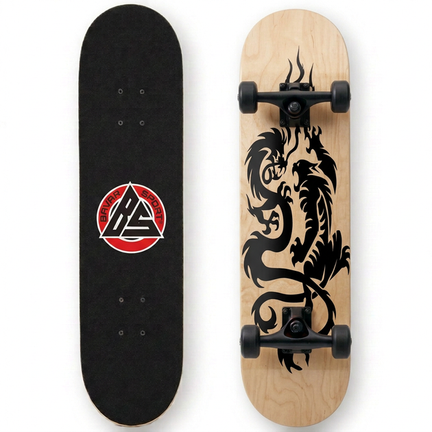 Скейтборд дерев'яний дракон BavarSport Skateboard Dragon 4411-16 розмір 78х20см - зображення 3