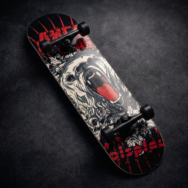 Скейтборд дерев'яний ведмідь BavarSport Skateboard Bear 4411-5 розмір 78х20см - зображення 4