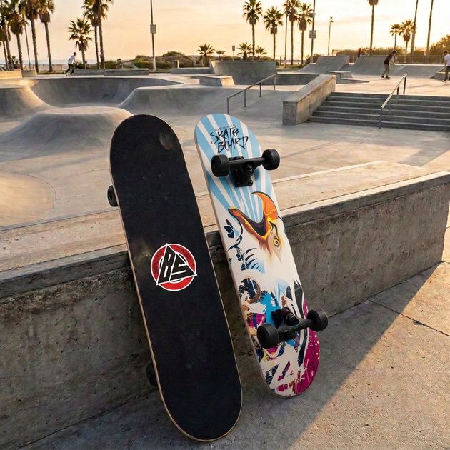 Скейтборд дерев'яний орел BavarSport Skateboard Eagle 4411-17 розмір 78х20см - зображення 8