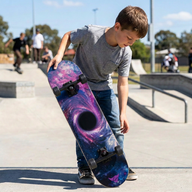 Скейтборд дерев'яний космос BavarSport Skateboard Space 4411-13 розмір 78х20см - зображення 7