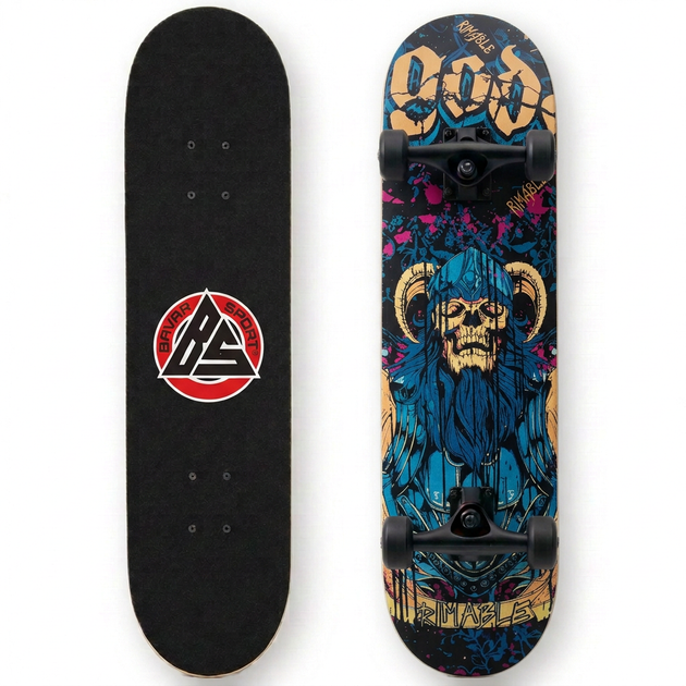 Скейтборд дерев'яний скелет BavarSport Skateboard Skeleton 4411-15 розмір 78х20 см - зображення 3