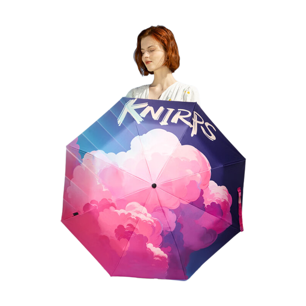 Зонт Knirps, черный зонт для защиты от солнца и дождя, с защитой от УФ-излучения, легкий, трехсекционный, подарок для женщин. - Фото 4 Зонт Knirps, черный зонт для защиты от солнца и дождя, с защитой от УФ-излучения, легкий, трехсекционный, подарок для женщин. - изображение 4