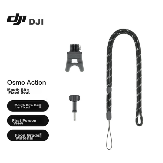 Кріплення DJI Osmo Action Mouth-Biting, аксесуар для екшн-камер Osmo Nano/360/Action 5 Pro/Action 4/Action 3/2 - изображение 4