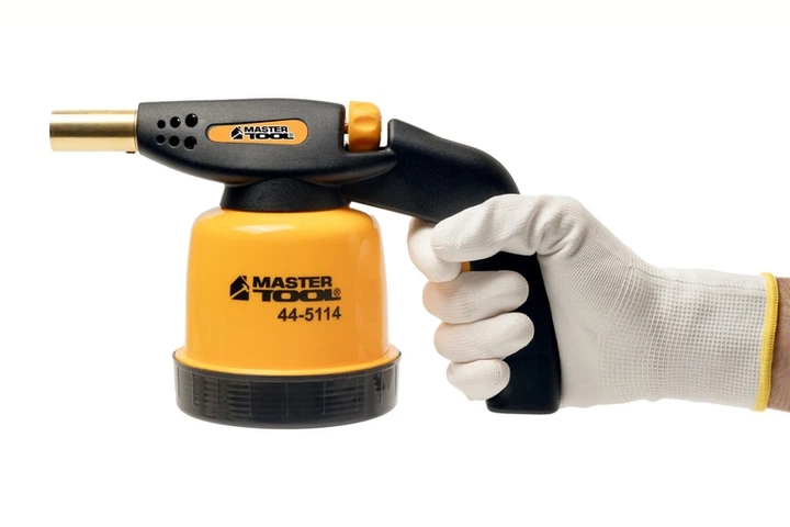Лампа газова паяльна MASTERTOOL п'єзопідпал Ø 20 мм/1300°С 1.3 кВт 94.6 г/год 44-5114 - Фото 3 Лампа газова паяльна MASTERTOOL п'єзопідпал Ø 20 мм/1300°С 1.3 кВт 94.6 г/год 44-5114 - зображення 3