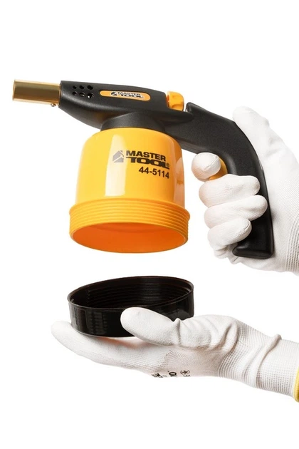 Лампа газова паяльна MASTERTOOL п'єзопідпал Ø 20 мм/1300°С 1.3 кВт 94.6 г/год 44-5114 - Фото 4 Лампа газова паяльна MASTERTOOL п'єзопідпал Ø 20 мм/1300°С 1.3 кВт 94.6 г/год 44-5114 - зображення 4