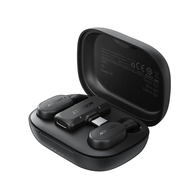 Бездротова мікрофонна система ACEFAST R4 dual-mic (Type-C) Black - Фото 4 Бездротова мікрофонна система ACEFAST R4 dual-mic (Type-C) Black - изображение 4
