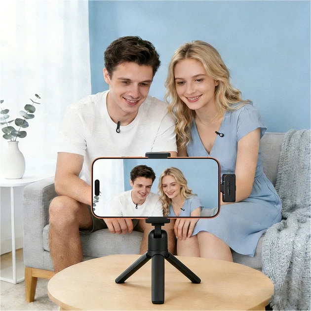 Бездротова мікрофонна система ACEFAST R4 dual-mic (Type-C) Black - Фото 8 Бездротова мікрофонна система ACEFAST R4 dual-mic (Type-C) Black - изображение 8