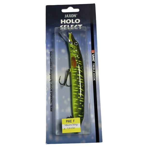 Воблер Jaxon HS Pike 16cm колір PF, вага 30g загл. 1,0-3,5m floating,VJ-PI16FPF - Фото 1 Воблер Jaxon HS Pike 16cm колір PF, вага 30g загл. 1,0-3,5m floating,VJ-PI16FPF - зображення 1