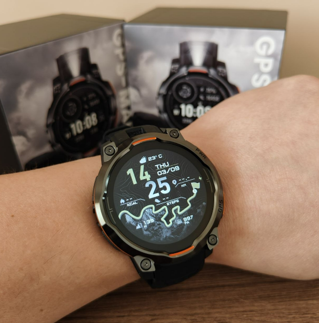 Чоловічий смарт-годинник T-REX Military Grade чорний спортивний два ремінці Bluetooth 5.0 Uwatch (404292) - Фото 4 Чоловічий смарт-годинник T-REX Military Grade чорний спортивний два ремінці Bluetooth 5.0 Uwatch (404292) - зображення 4