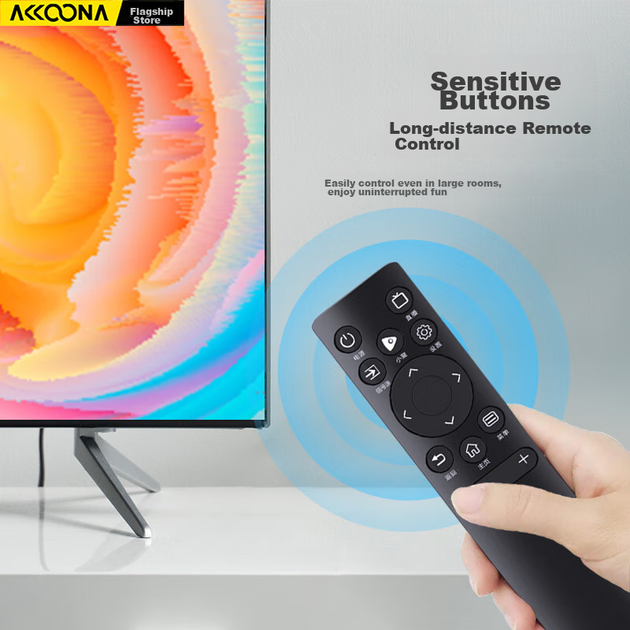 Універсальний пульт дистанційного керування Accoona, сумісний з Hisense Smart TV Vidda CN3A75, 3V75, 3A69, 3A57, 55-дюймовими та 65-дюймовими РК-телевізорами Vidda - Фото 7 Універсальний пульт дистанційного керування Accoona, сумісний з Hisense Smart TV Vidda CN3A75, 3V75, 3A69, 3A57, 55-дюймовими та 65-дюймовими РК-телевізорами Vidda - изображение 7