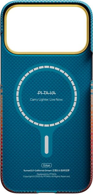 Панель Pitaka Edge Case California Dream 01 для Apple iPhone 17 Pro Max Sunset (0741654369562) - зображення 4