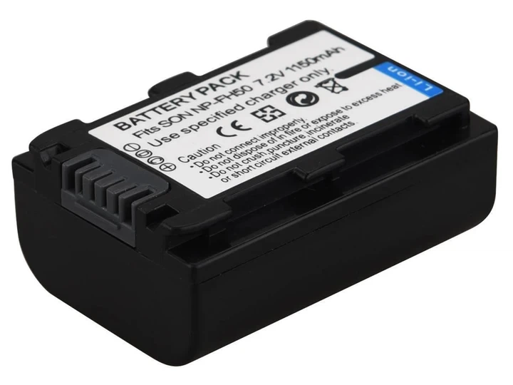 Аккумуляторная батарея FH50 (NP-FH50) 1150mAh 7.4V Li-Ion для камер Sony (K-CH040) - Фото 3 Аккумуляторная батарея FH50 (NP-FH50) 1150mAh 7.4V Li-Ion для камер Sony (K-CH040) - изображение 3
