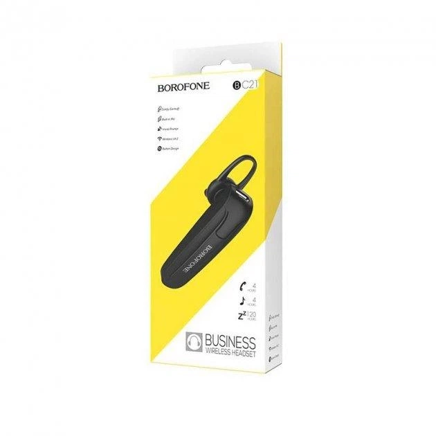 Bluetooth-гарнітура BOROFONE BC21 Black - изображение 3