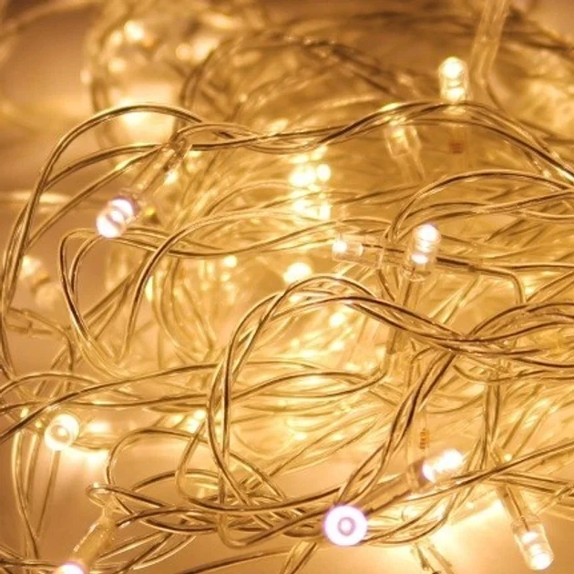 Гирлянда LED 500 ламп Asson на прозрачном проводе, тёплый белый свет - изображение 4