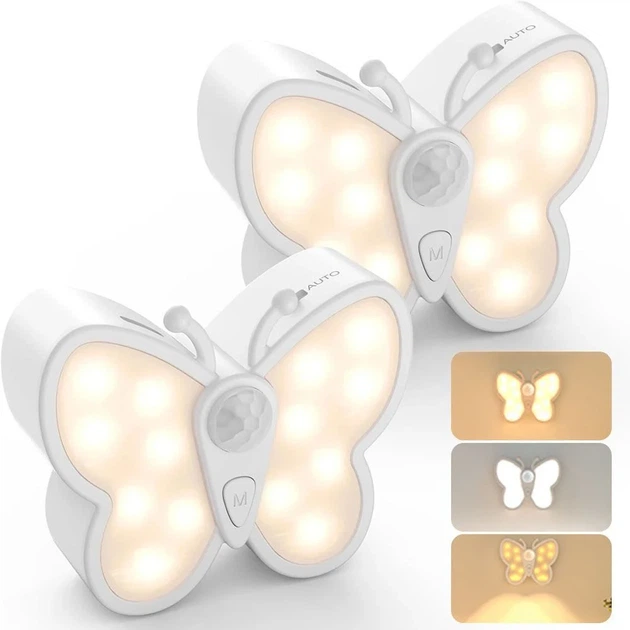 Настенный LED-ночник «Бабочка» с датчиком движения SEONTV - Фото 1 Настенный LED-ночник «Бабочка» с датчиком движения SEONTV - изображение 1