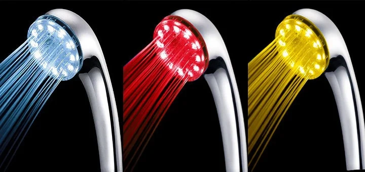Светодиодная насадка для душа Digital Led Shower с подсветкой в зависимости от температуры воды - изображение 3