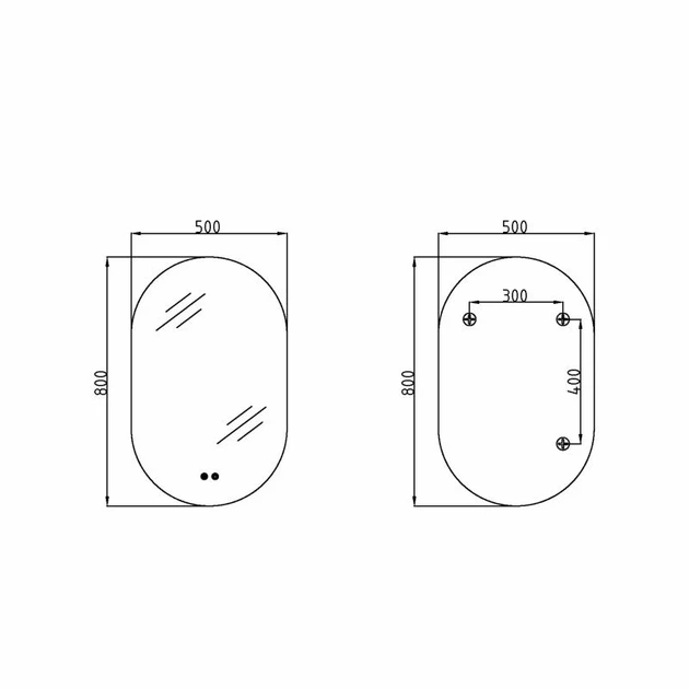 Дзеркало Qtap Scorpio SC1 QTSC500800 з LED-підсвічуванням і антизапотіванням, 500x800 мм - зображення 2