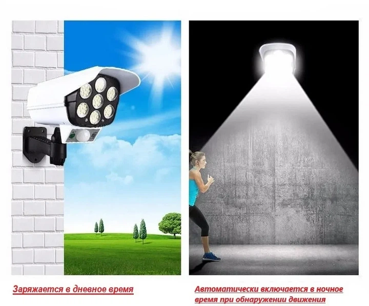 Уличный фонарь-муляж камеры Grandio Solar Light BL JLP 2178 с датчиком движения - изображение 6