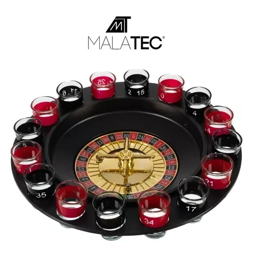 Настольная игра Алко рулетка Malatec 23463 с 16 рюмками 29 см - подарочный набор для вечеринок и компаний с металлическими шариками - изображение 7
