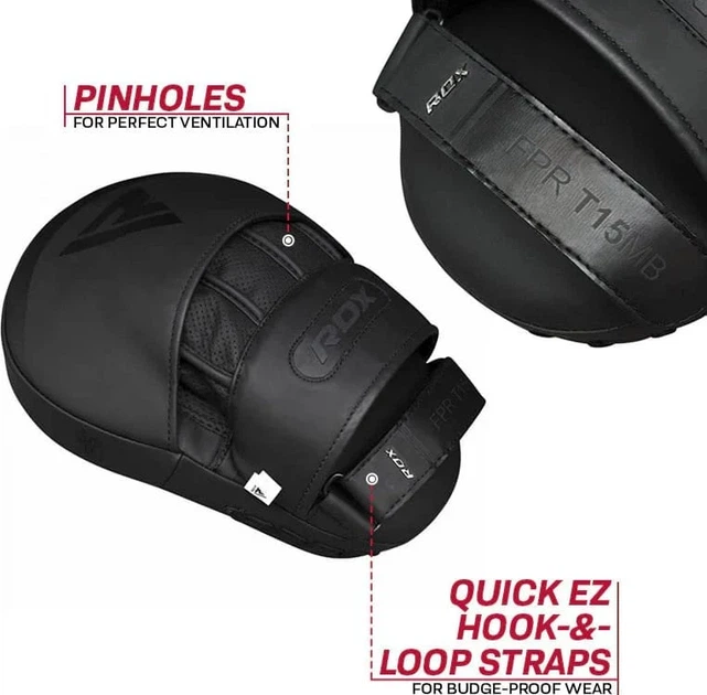 Лапи RDX FOCUS PAD T15 шкіряні чорні з піною EVA-LUTION One Size - зображення 8