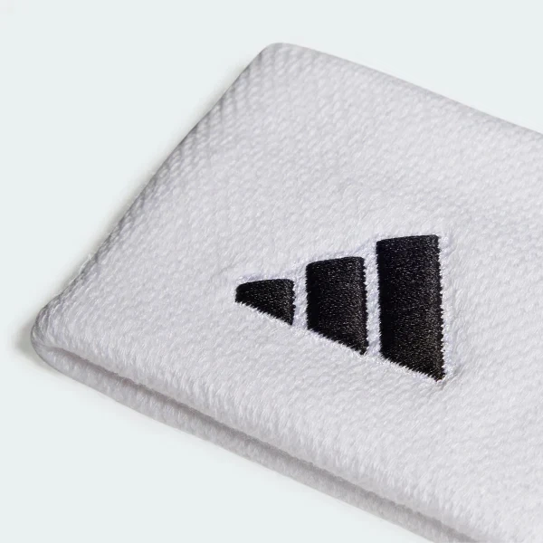 Напульсник Adidas TENNIS WB S вбирає вологу Уні M/L білий 74% перероблений поліестер, 23% бавовна, 3% еластан - зображення 3