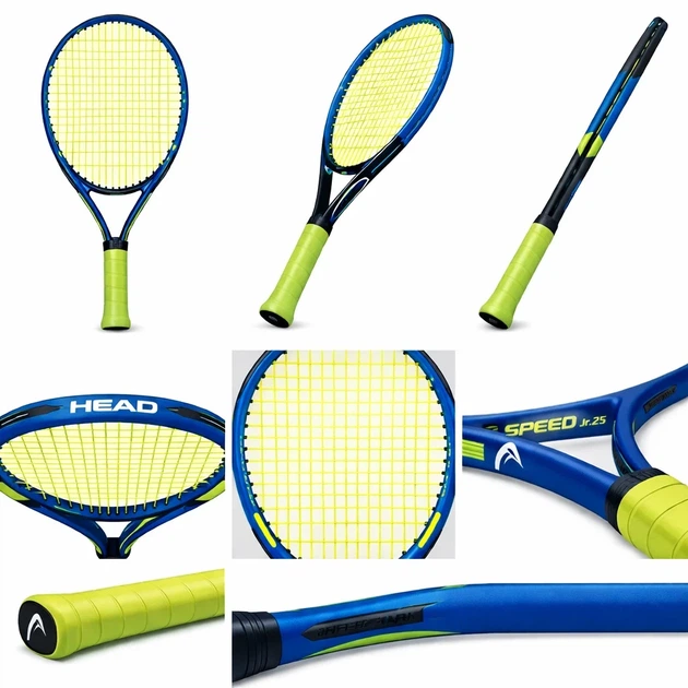 Юніорська тенісна ракетка Head Speed Jr.25 алюміній синя 25 дюймів - зображення 3