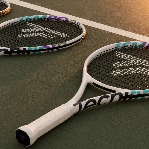 Тенісна ракетка Tecnifibre Tempo 19 алюмінієва для дітей з чохлом біла - зображення 4