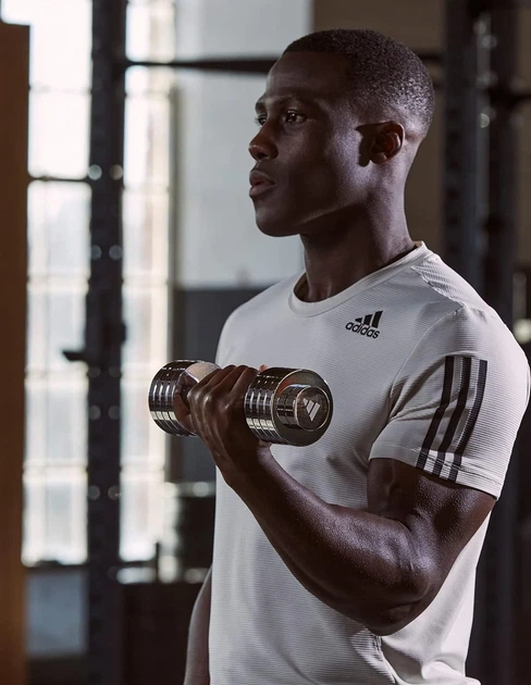 Гантель регульована Adidas Adjustable Chrome Dumbbell 1-5 кг сталь хромована сріблястий - зображення 6