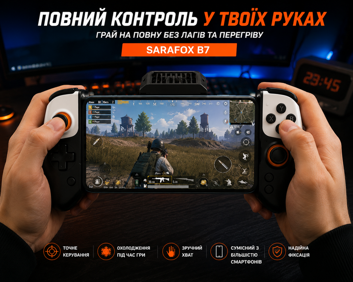 Геймпад беспроводной для телефона Sarafox JK03 Bluetooth Android iPhone для PUBG Mobile - Фото 5 Геймпад беспроводной для телефона Sarafox JK03 Bluetooth Android iPhone для PUBG Mobile - изображение 5