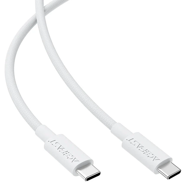 Кабель Acefast C18-03 Type-C — Type-C 60W 1.2 м плетеный белый - изображение 4