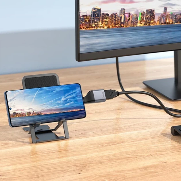 Перехідник Hoco UA33 Type-C — HDTV для смартфона сірий - зображення 5