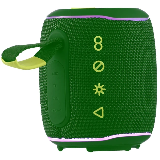 Портативная Bluetooth колонка Hopestar P58 mini 10W с подсветкой и влагозащитой зелёная - изображение 4