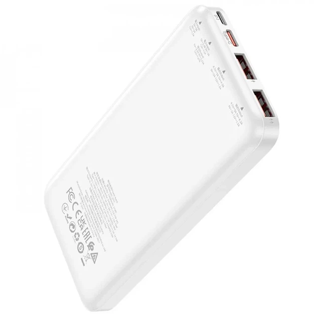 Повербанк Hoco J101 Astute 10000 mAh PD 20W QC 22.5W 2xUSB Type-C білий - Фото 3 Повербанк Hoco J101 Astute 10000 mAh PD 20W QC 22.5W 2xUSB Type-C білий - зображення 3