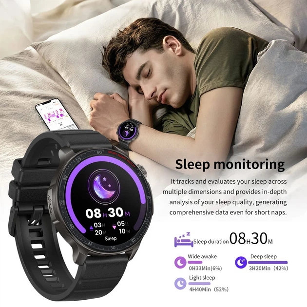 Смарт-годинник UWatch Smart Colorado Steel Black з 2 ремінцями екран 1.46 дюйма - зображення 8