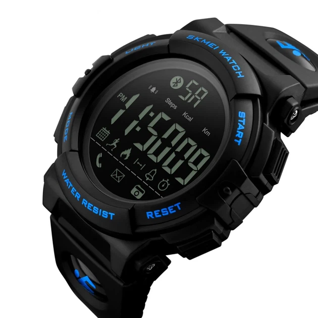 Смарт-часы Skmei 1303BU Blue, шагомер, Bluetooth, 5 ATM - изображение 2