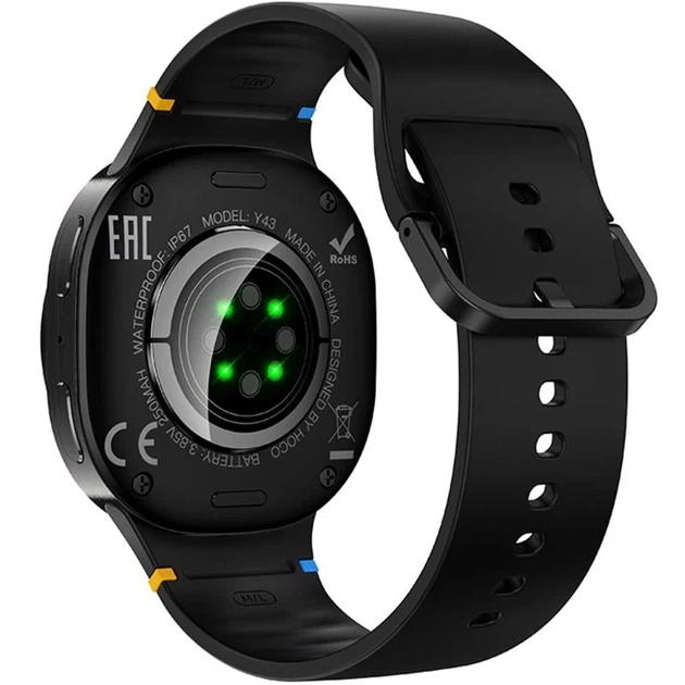 Смарт-годинник Hoco Y43 AMOLED 1.43 дюйма з дзвінками GPS IP67 чорний - Фото 3 Смарт-годинник Hoco Y43 AMOLED 1.43 дюйма з дзвінками GPS IP67 чорний - зображення 3