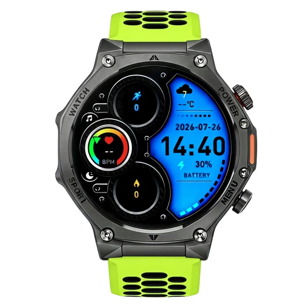 Смарт-годинник чоловічий UWatch Smart Surf X Pro OLED 1.8 дюйма з 3 ремінцями - зображення 2
