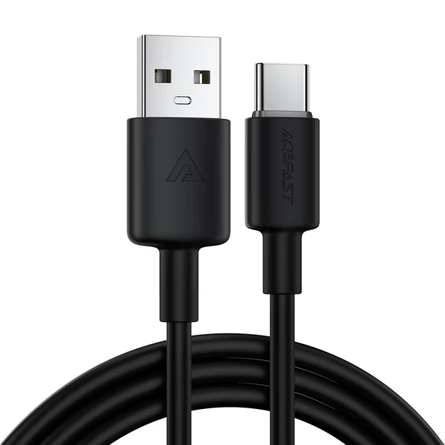 Кабель ACEFAST C25-04 Mellow USB-A — USB-C 1.2 м 15 W силикон черный - Фото 1 Кабель ACEFAST C25-04 Mellow USB-A — USB-C 1.2 м 15 W силикон черный - изображение 1